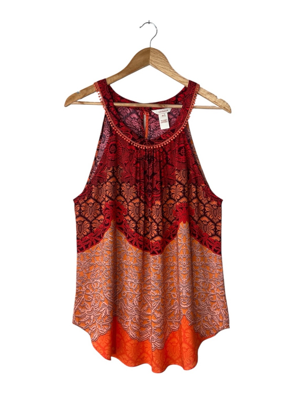 Sundance Boho Paisley Print Sleeveless Tank Top Size 16